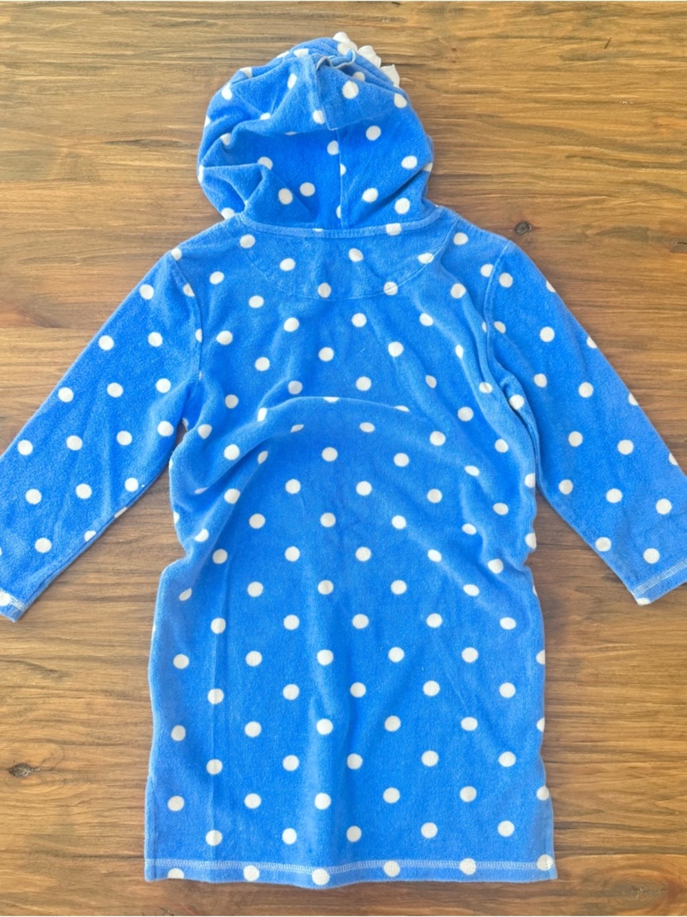 Mini Boden Blue Polka Dot Hooded Shark Swim Coverup size 6/7 - Picture 8 of 9